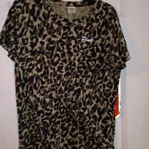 Pink Leopard Print T-Shirt